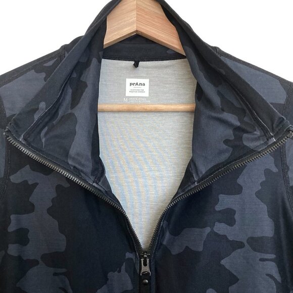PRANA Layna Zip Up Jacket in Black/Gray Camouflage - Picture 9 of 14